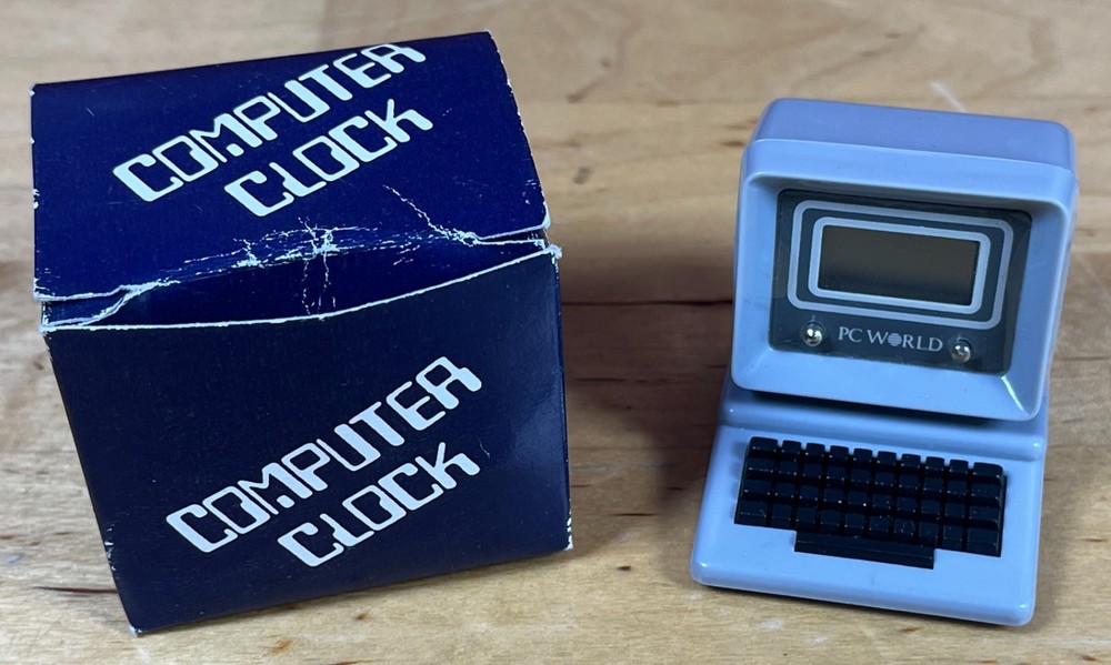 Vintage 1970’s PC World Mini Desktop Computer Digital Clock New NOS