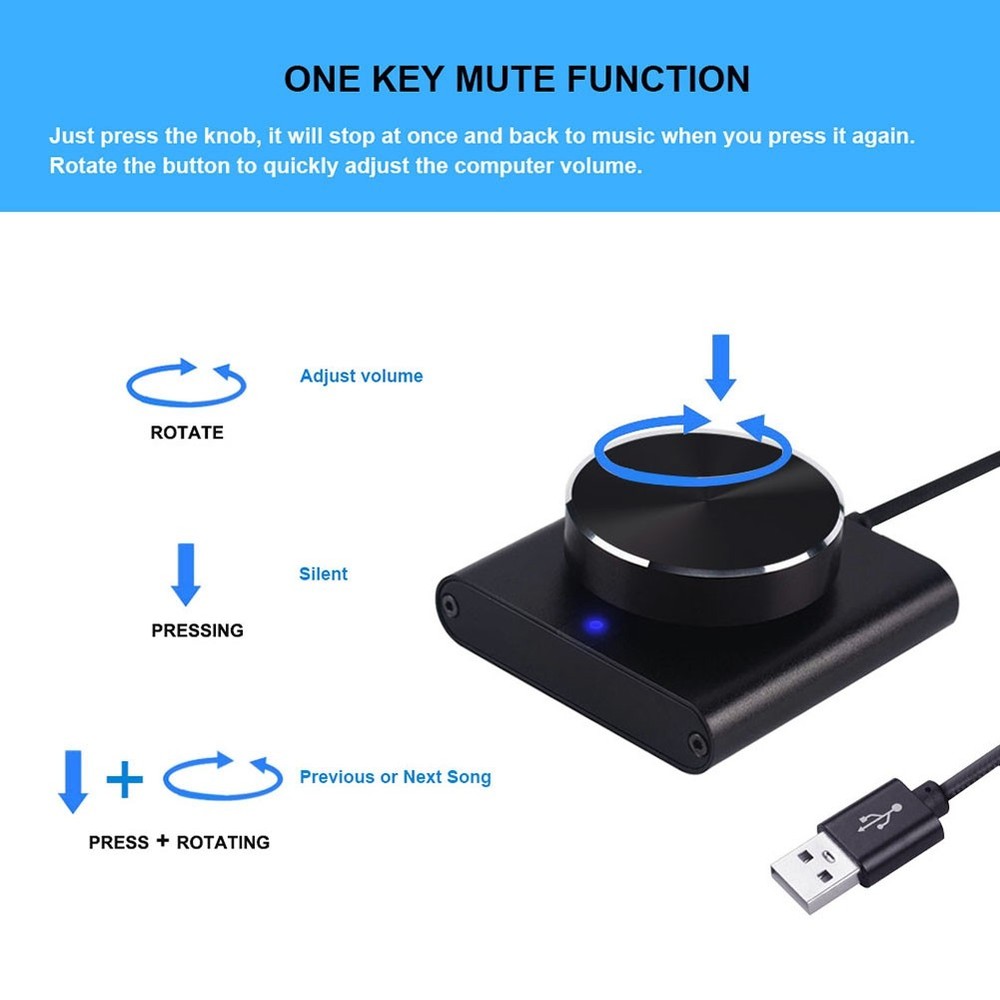 USB Volume Control Lossless PC Computer Speaker Volume Controller Knob7911