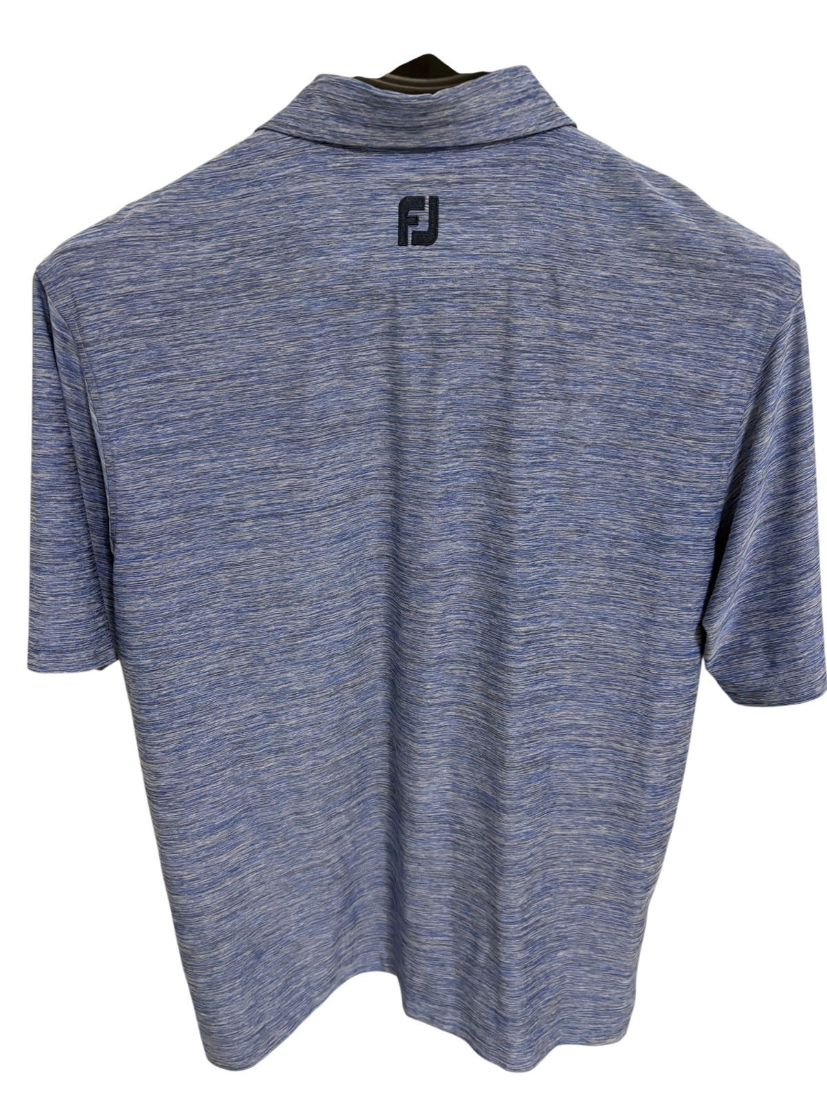 FootJoy Polo Golf Shirt Solid Print Performance Stretch Size Large Logo