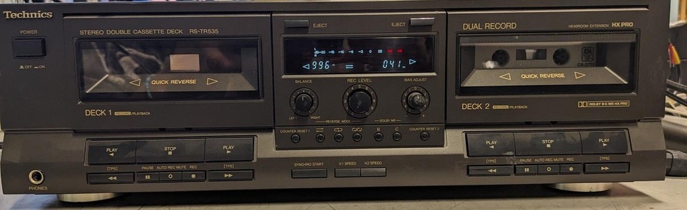 TECHNICS RS-TR535 STEREO DOUBLE CASSETTE DECK