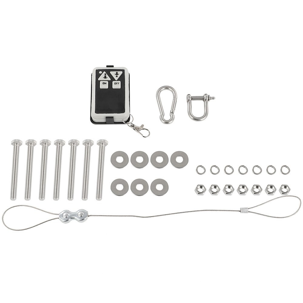 White Boat Electric Anchor Winch 25LBS With Remote Wireless Control