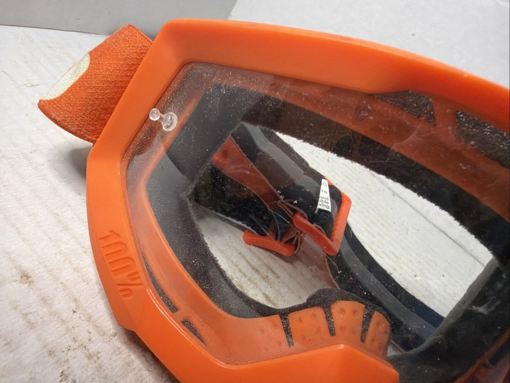 Strata Goggles With Clear Lens And Orange Frame