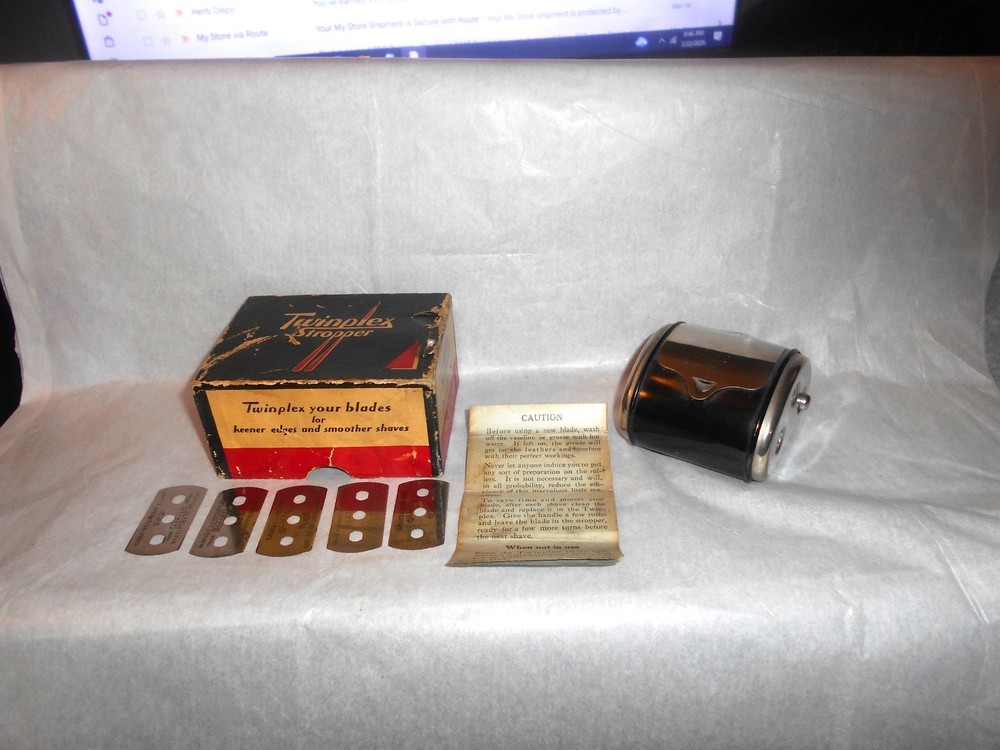 Twinplex Stropper Razor Sharpener W/ Instructions G-100 - Gillette/Probak