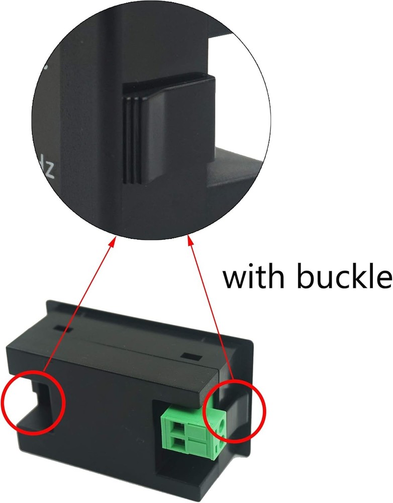 Digital AC Voltage Frequency Meter, 80-500V Voltmeter 45-65Hz Black