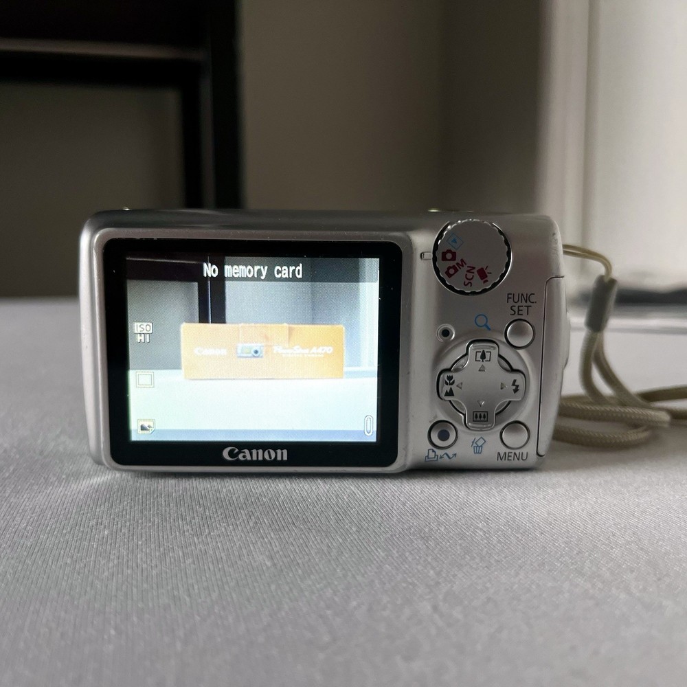 Canon PowerShot A470 7.1MP Compact Digital Camera Green TESTED/WORKING ✅