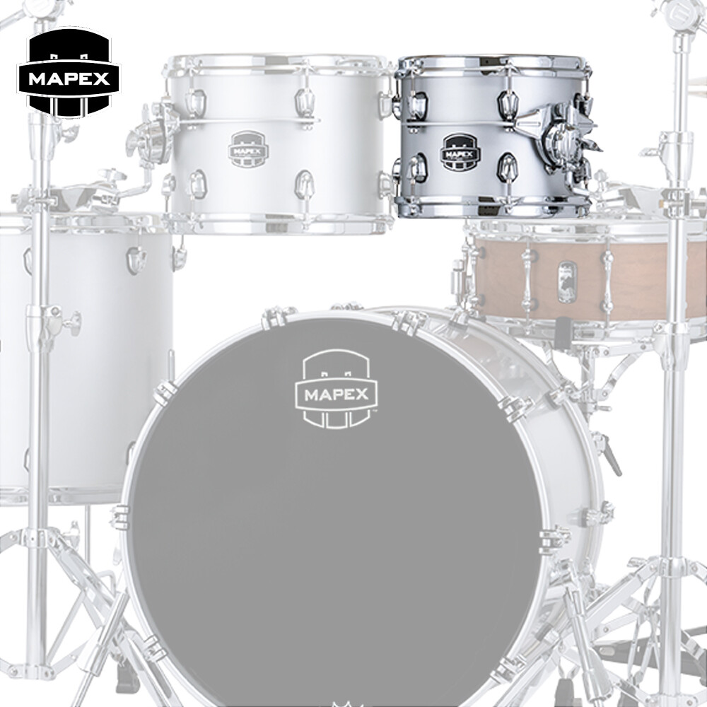 Mapex Saturn Evolution 8" x 7" Birch Mounted Tom Iridium Silver SET807BPD