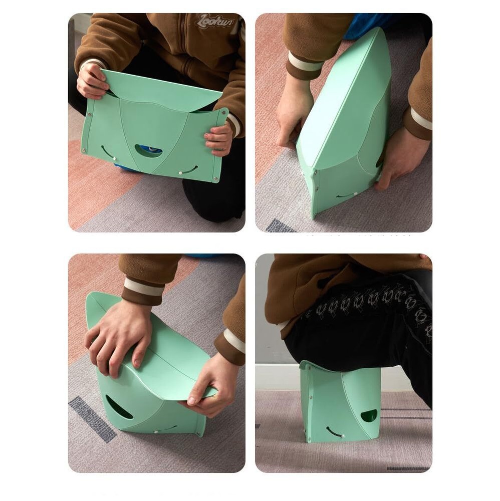 4 Pack Folding Portable Camping Hiking Stools with Handbag Function - Lightwe...