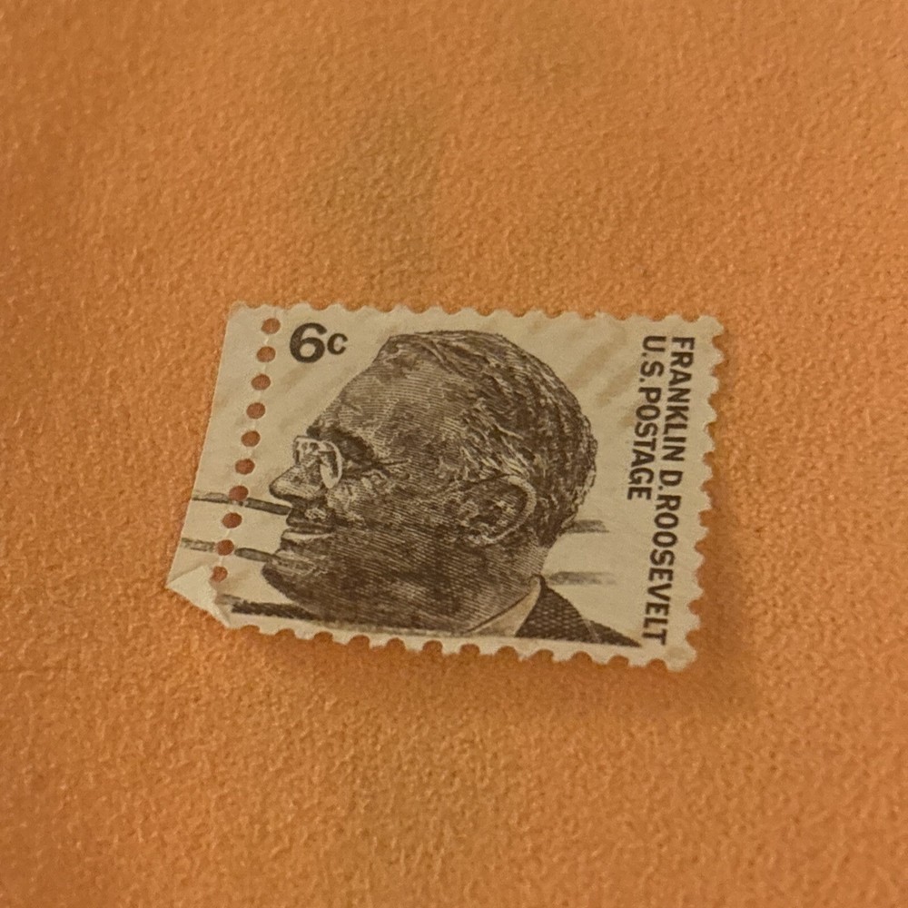 Six Cent Franklin D Roosevelt postage stamp Used (3)