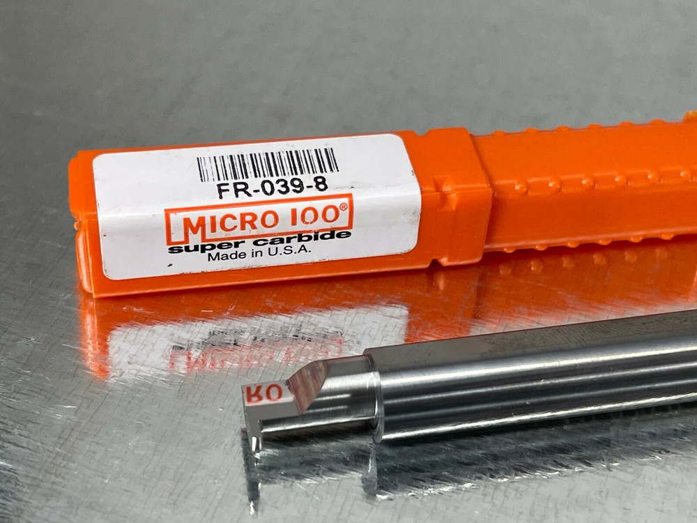 Micro 100 FR-039-8 Carbide Boring Bar Grooving Full Radius