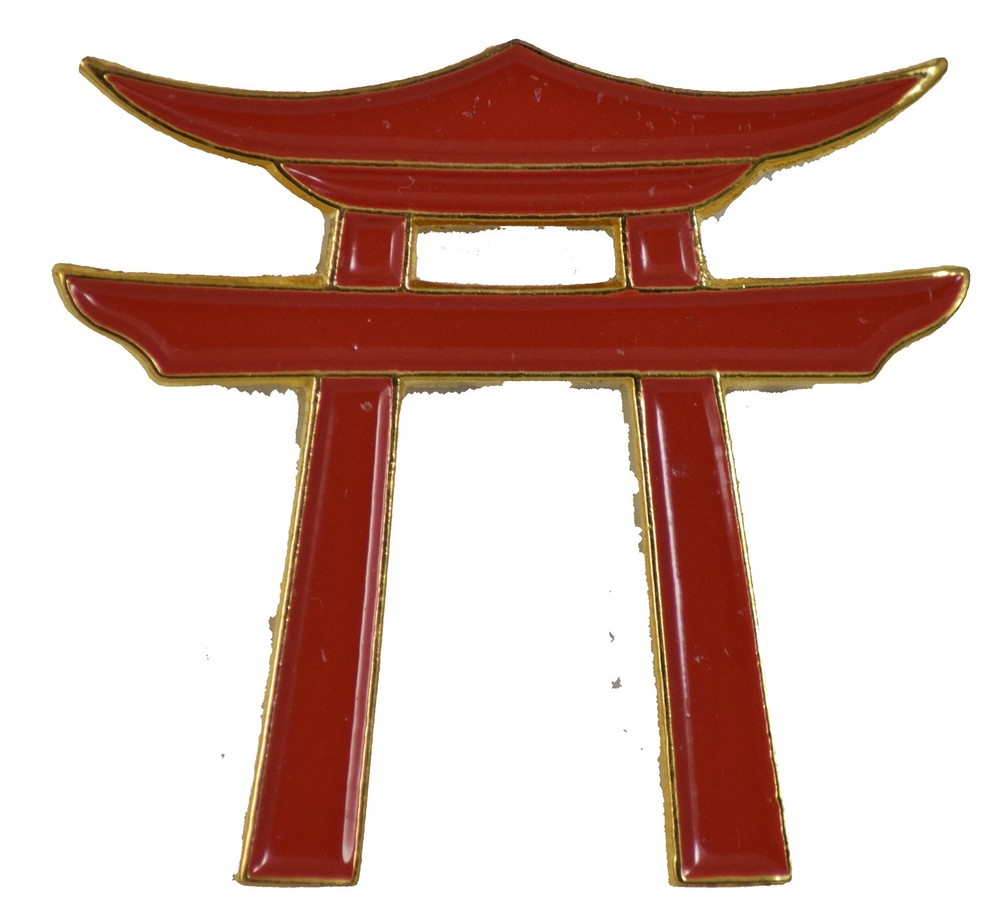 RED TORI HAT PIN