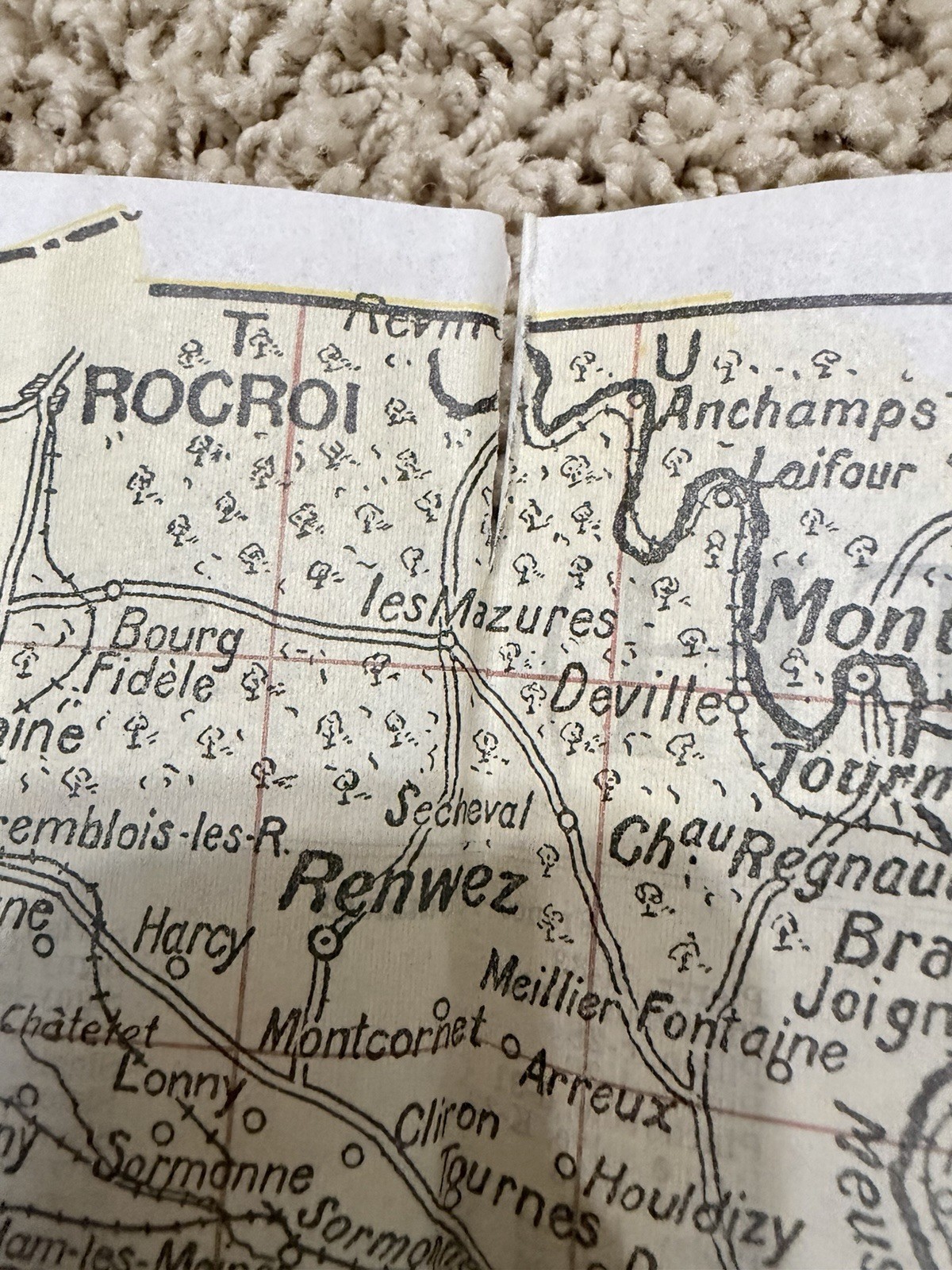 World War I Rand McNally War Map of French Front 1917 WWI EUC