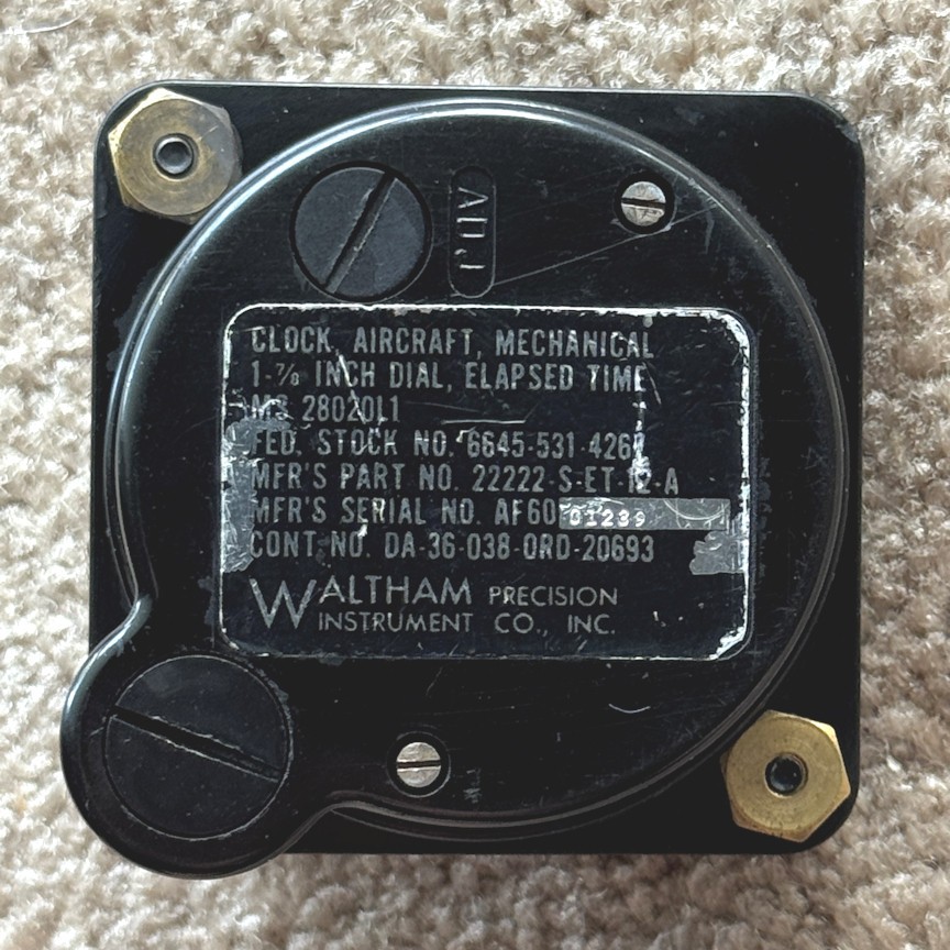Waltham Precision Elapsed Time 22222-S-ET-12-A 12 Hour timer
