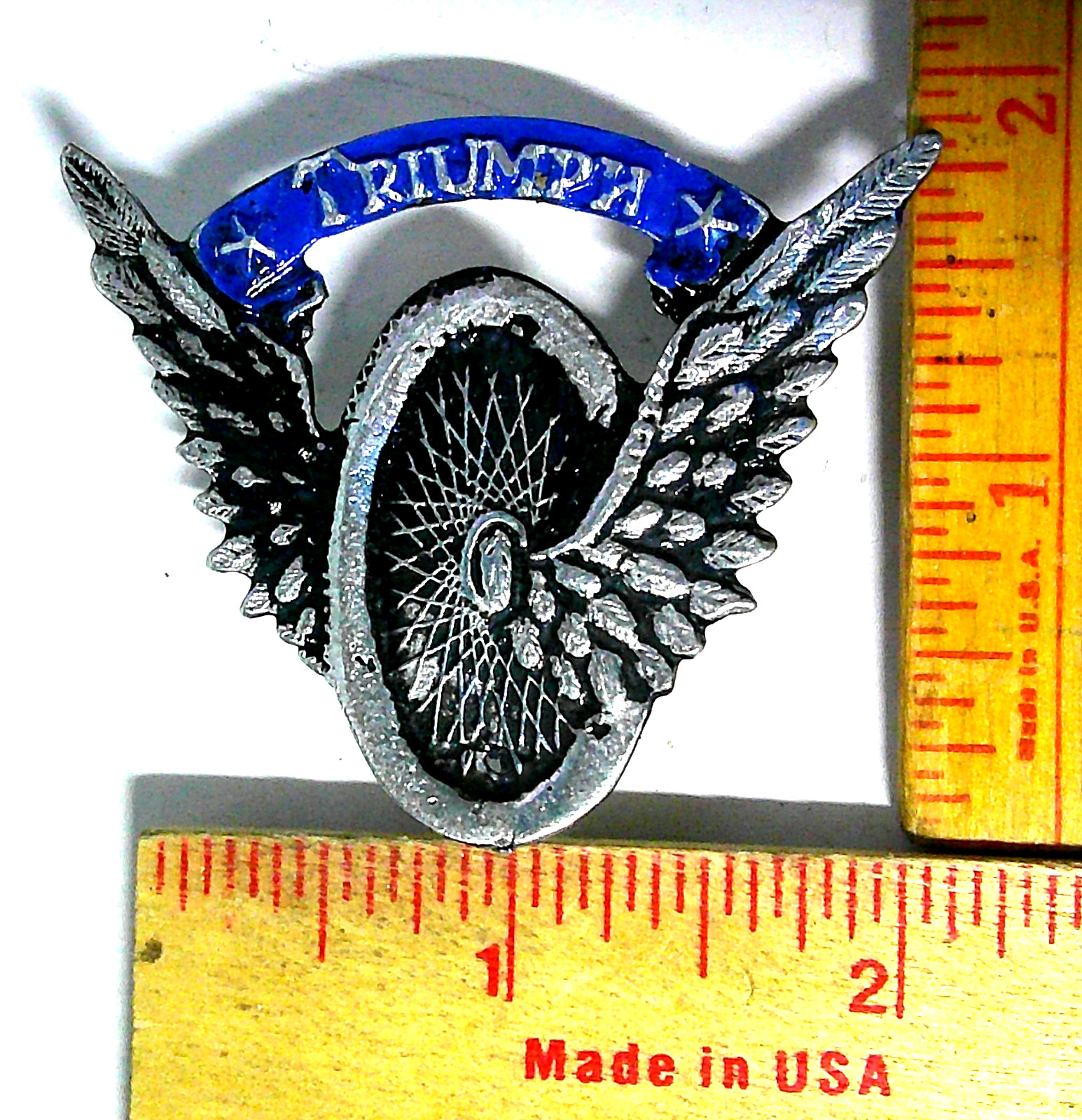 Triumph pin vintage collectible old British motorcycle pinback biker memorabilia