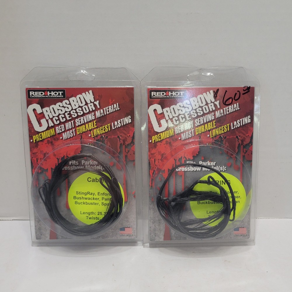 New In Package Red Hot Crossbow Cables And String