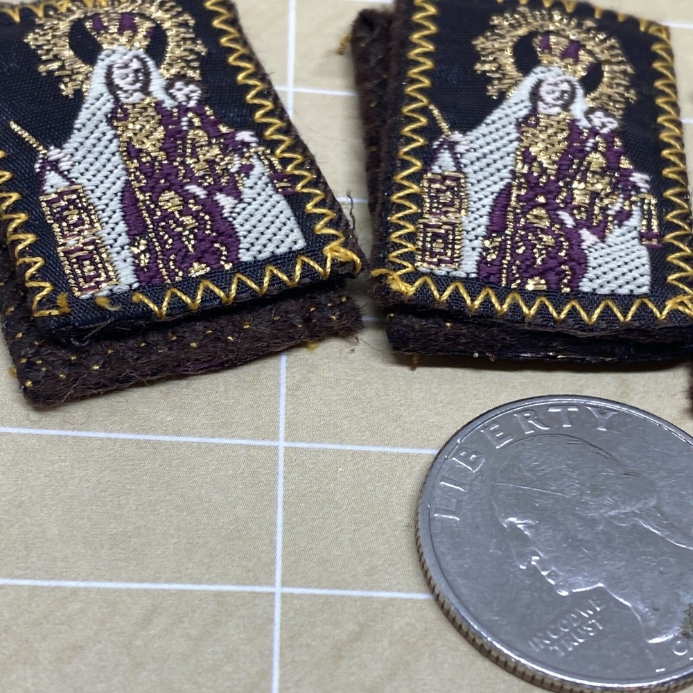 Escapulario Virgen Del Carmen / Scapular Mount Carmel  2 pc