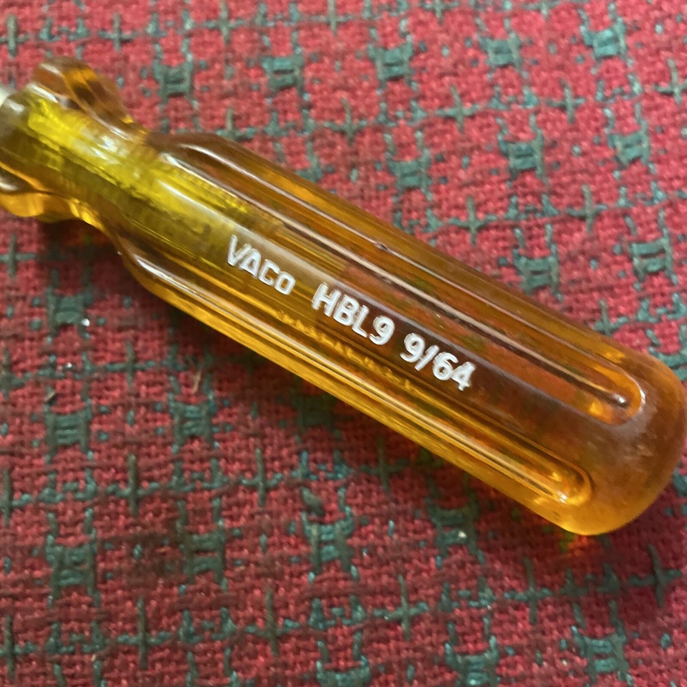 Vintage VACO HBL 9 9/64 Hex Screwdriver NOS