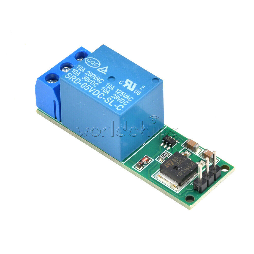 6-24V Flip-Flop Latch Relay Bistable Self-locking Low Pulse Trigger Relay Module