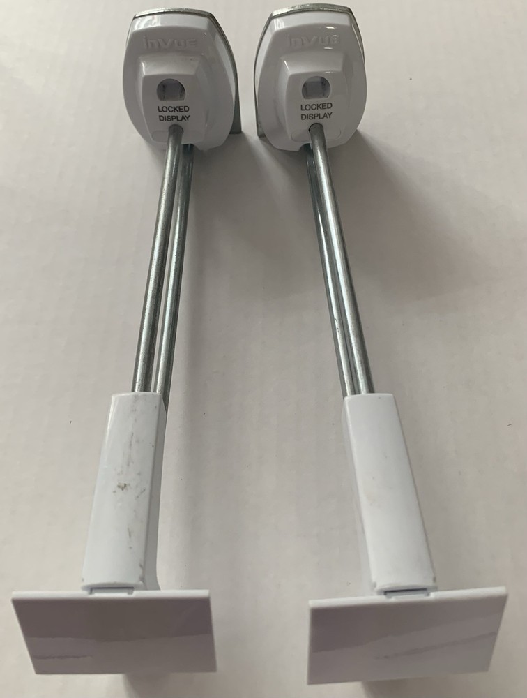 (22) inVue 8 inch Locking Security Hooks For Retail Display Slat Wall Peg Hook