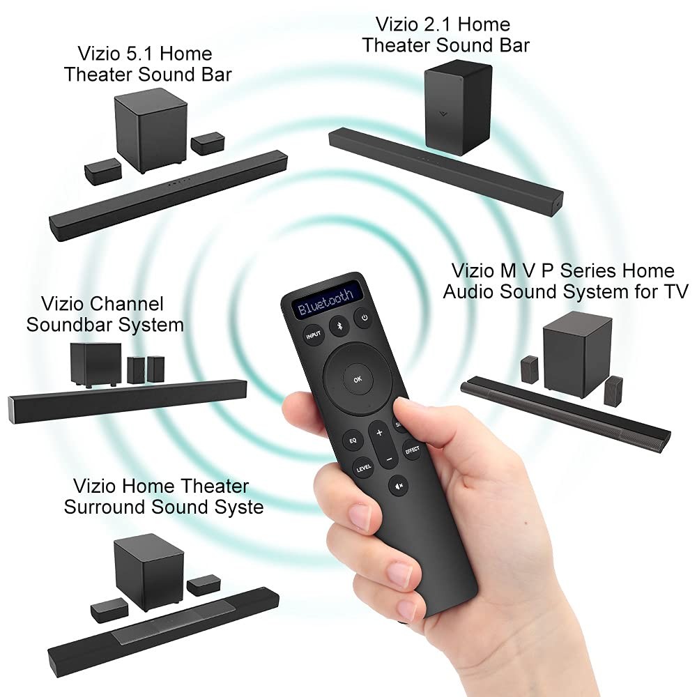 for Vizio Soundbars Bluetooth Backlit Display Remote Controller Black D51
