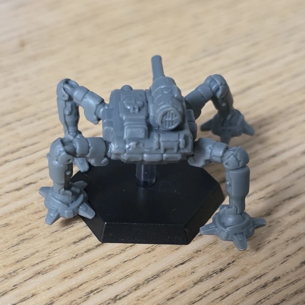 Battletech Scorpion Unpainted Miniature Gray Plastic Hex Base
