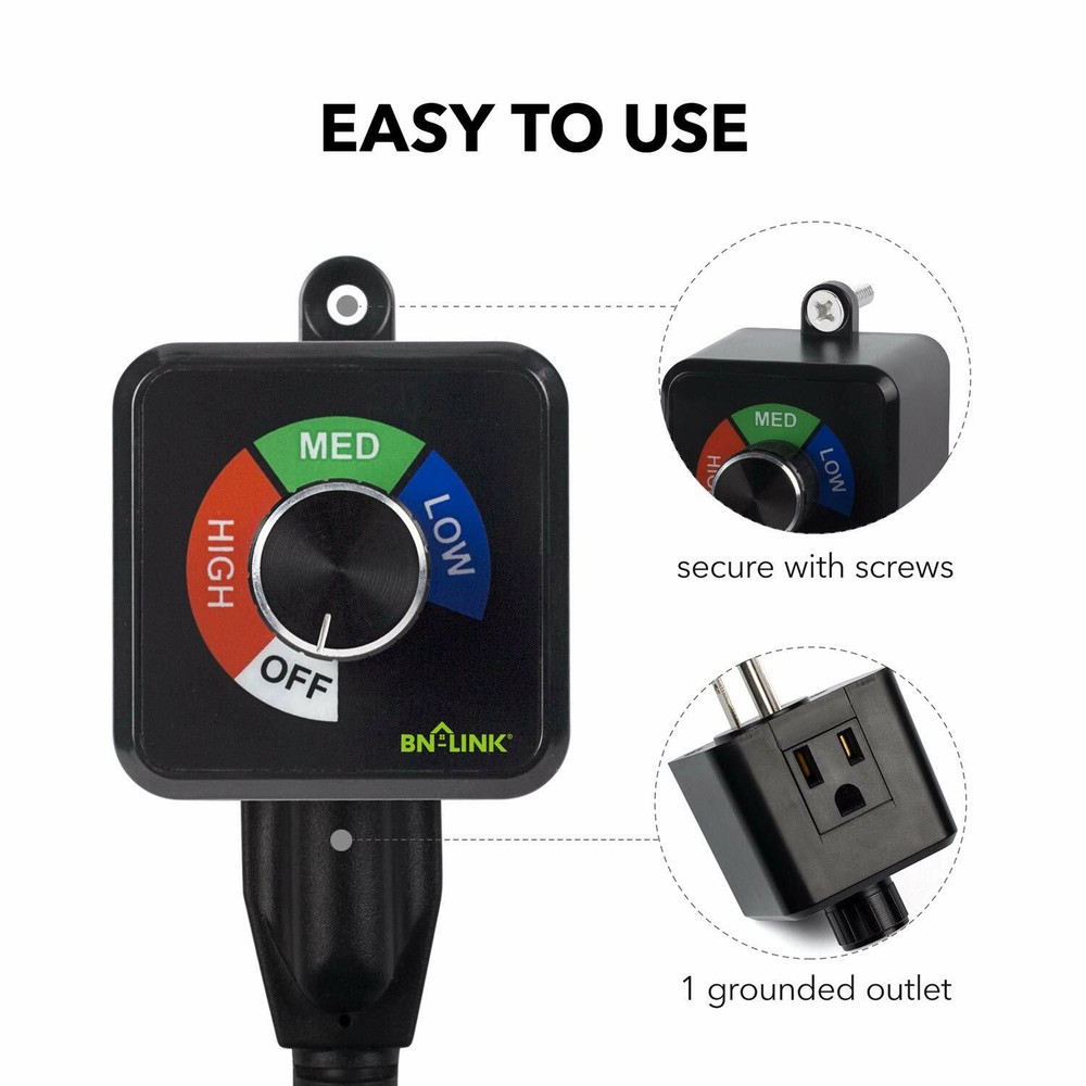 Fan Speed Controller for Ventilation Fans 4.8A / 600W
