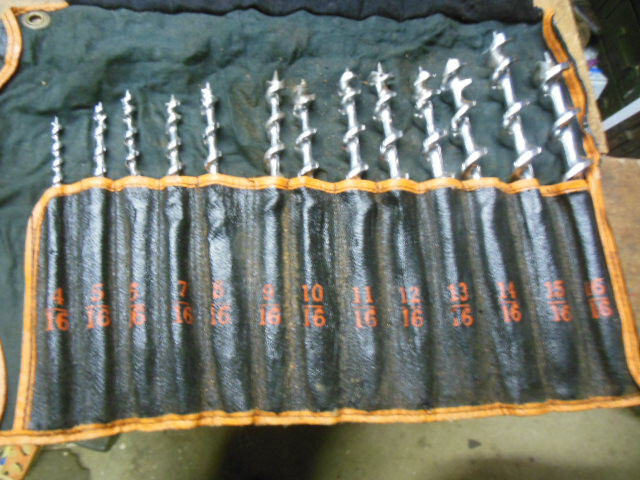 vintage Craftsman 13pc auger bit set clean solid center old boringl tool