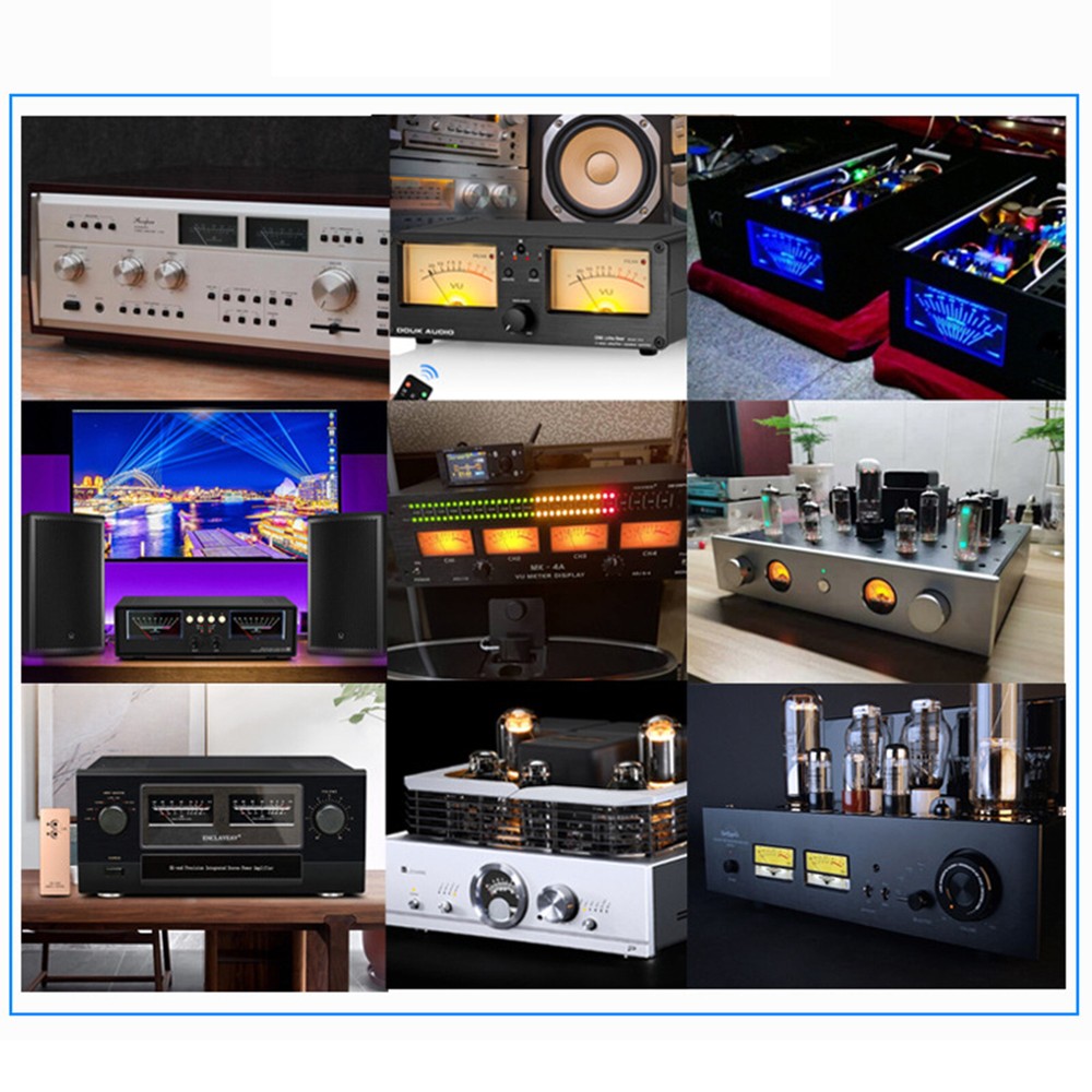 1pc TN90 VU Meter DB Level Header Audio Power Amplifier Chassis W/Backlight