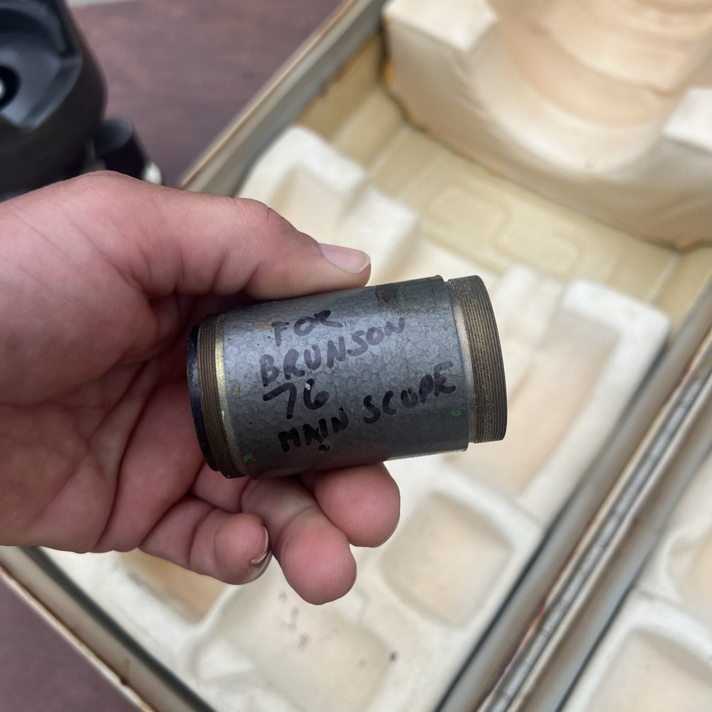 BRUNSON INSTRUMENT CO. 76-RH TELESCOPIC TRANSIT SQUARE WITH MICROMETER & CASE