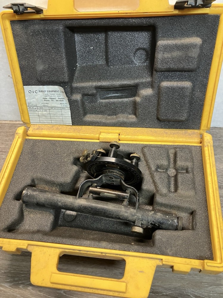 Vtg C.L. Berger & Sons Engineering Instruments Surveying Transit-Level W Case