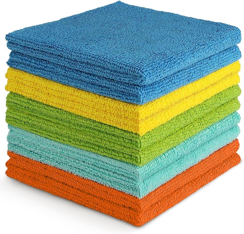 Versatile 10PK Microfiber Cleaning Towels – Machine-Washable & Eco-Friendly
