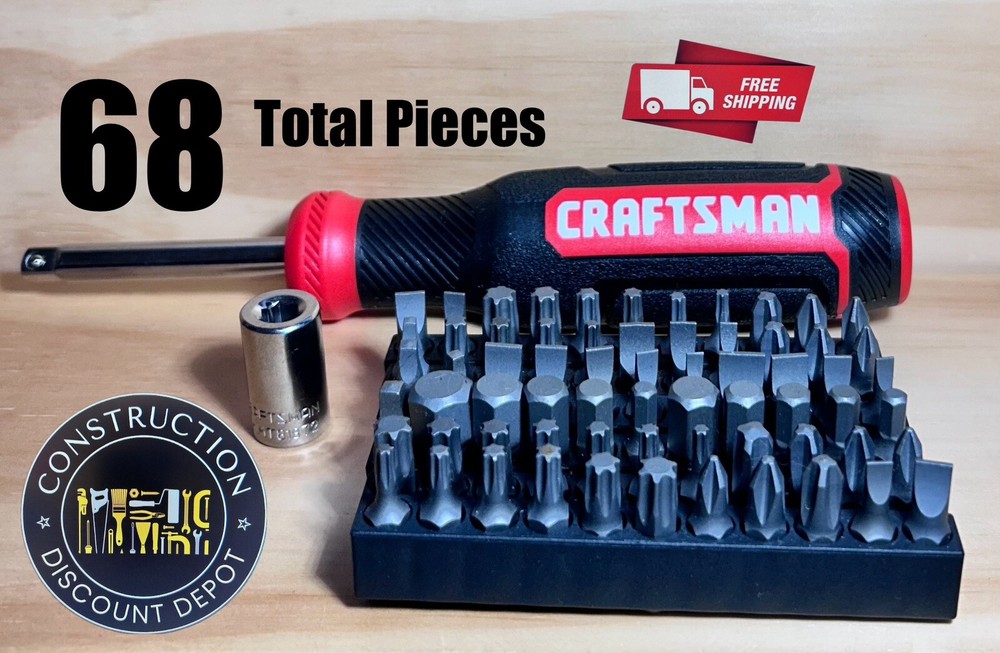 CRAFTSMAN  66 pc Hex Bit Set w 1/4 Drive Spinner Handle