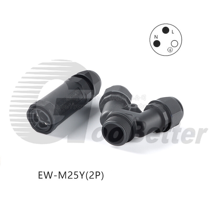 2 3 Pole Core "Y" Joint Outdoor IP68 Waterproof Electrical Cable Wire Connector