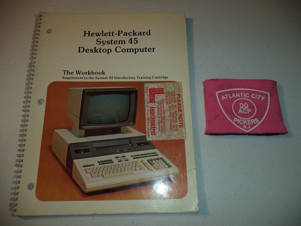 HEWLETT PACKARD SYSTEM 45 DESKTOP COMPUTER WORKBOOK