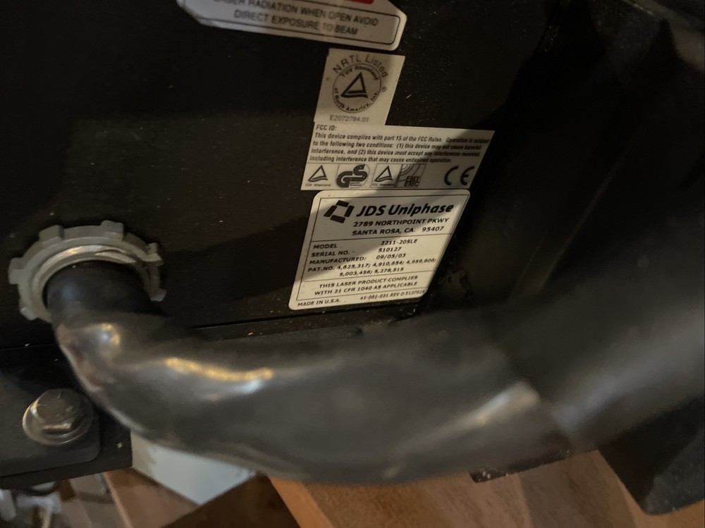 JDS UNIPHASE ARGON LASER 488 MODEL 2211-20SLE