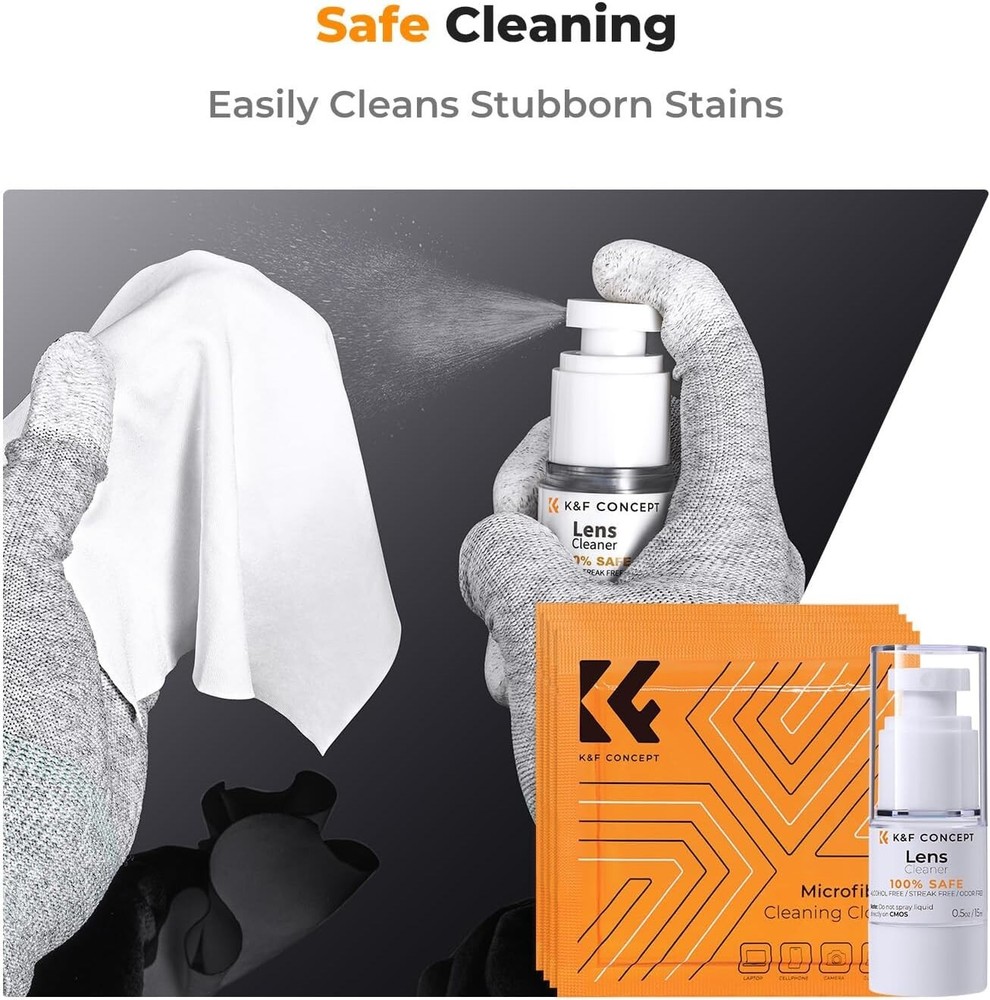 Advanced Camera Cleaning Kit: 10 Tools Including Air Blower & 15ml Cleaner