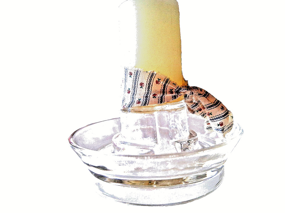 Candle Holder Repurpose Vintage Water Dish