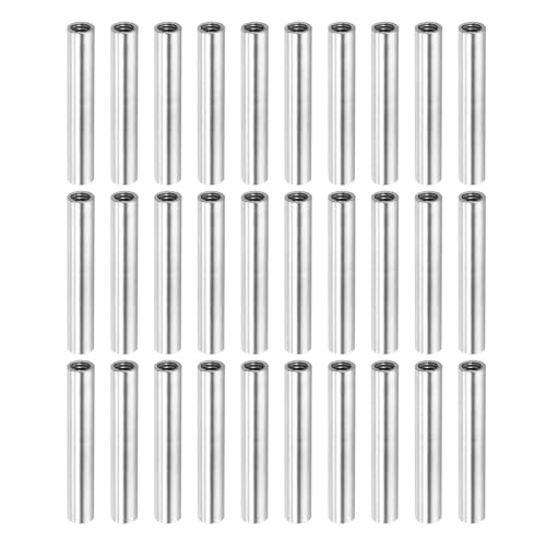 Round Coupling Nut, M4x0.7mm Female Thread Threaded Round Sleeve 15mm 20