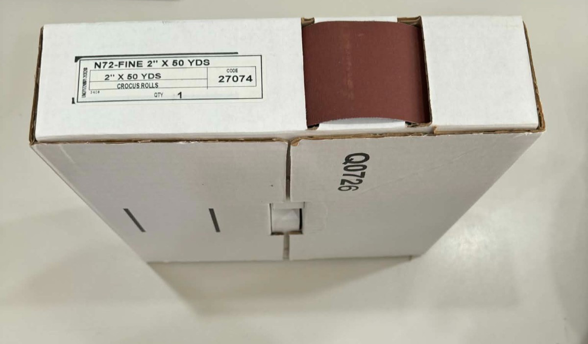 Fandeli - 2" x 50 yards, Fine Crocus Cloth Roll (800-1000 grit equivalent)