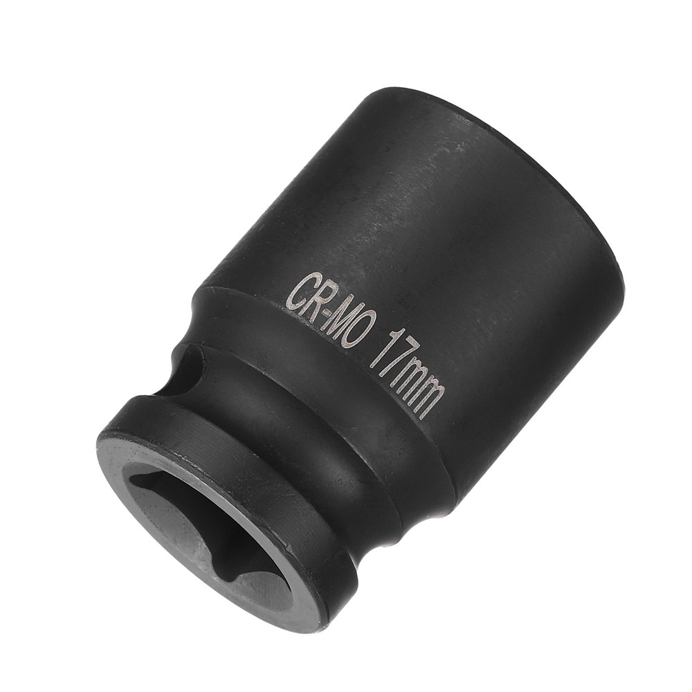 4 Point Square Socket 1/2" Drive 17mm Metric CR-MO Square Impact Wheel Socket