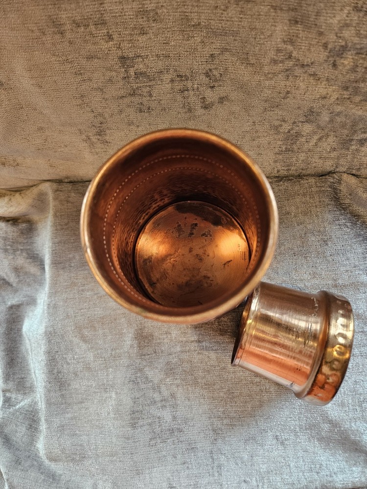 Hammered Copper Jar with Lid