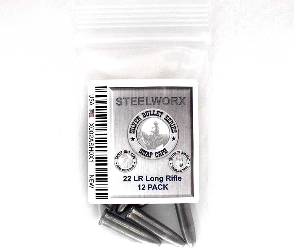 22 LR Steel Snap Caps Dummy Rounds (12 Pack)