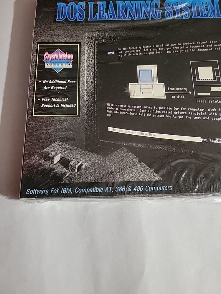 Rare CrystalVision Software DOS Learning System