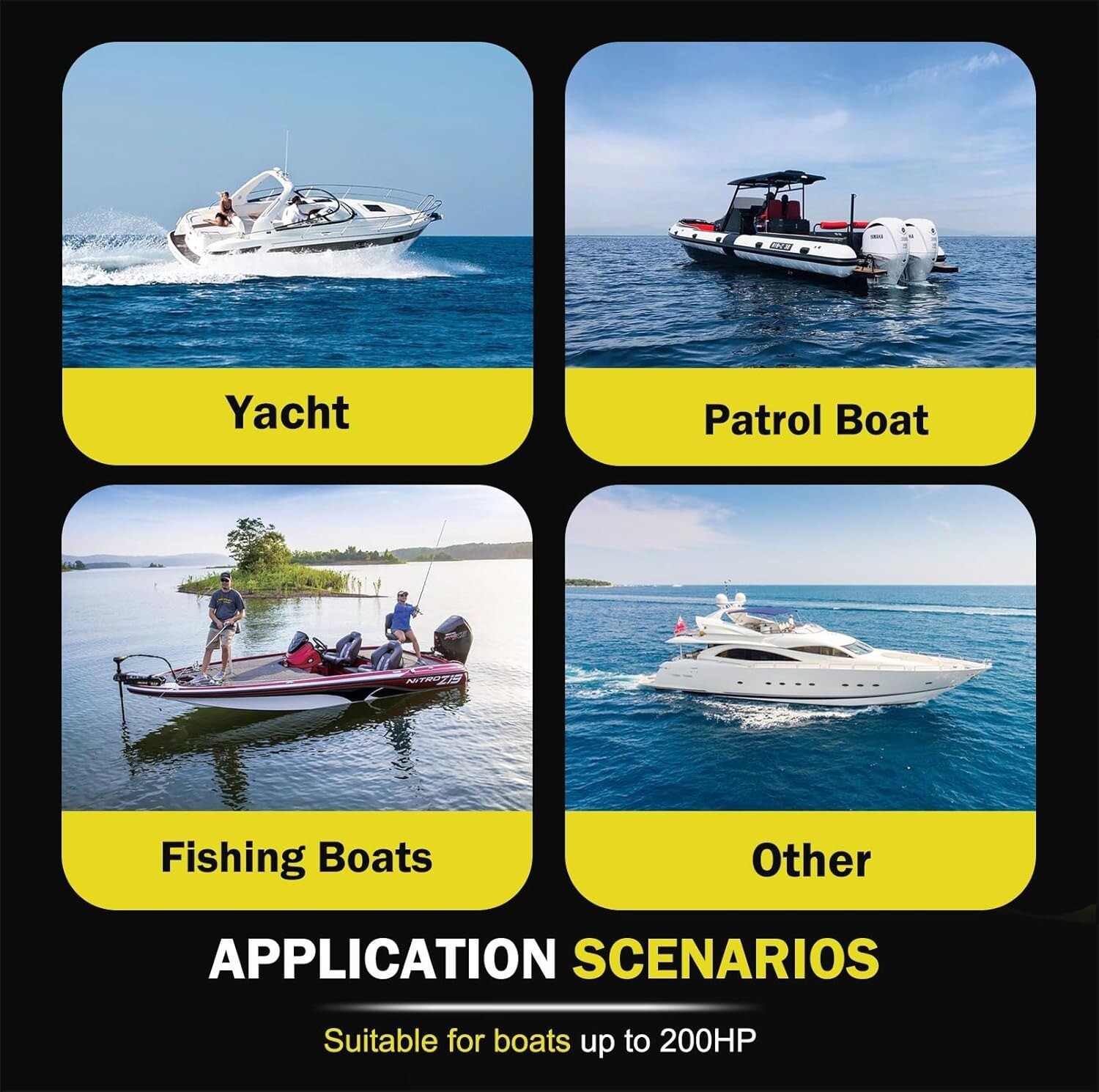 200HP Boat Hydraulic Outboard Steering Kit 26ft for Most Single Outboard-Powered