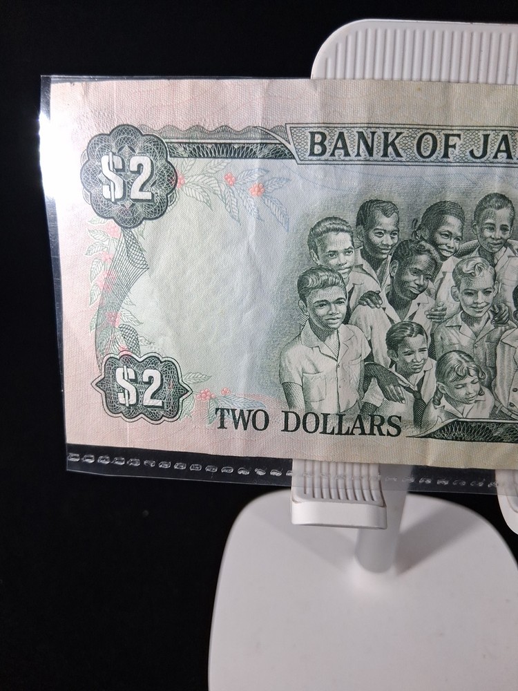 1973 JAMAICA 2 DOLLAR BANKNOTE VF