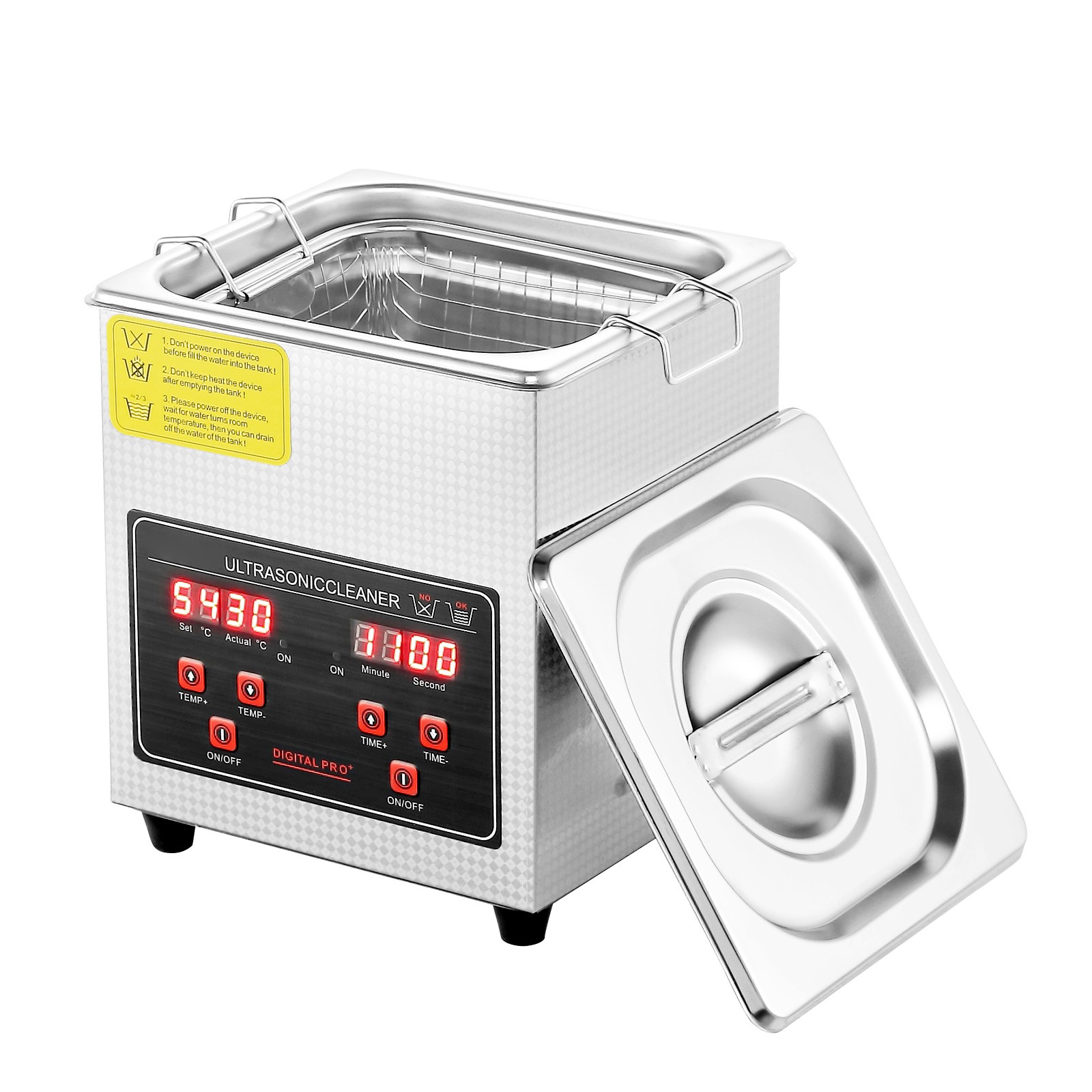 Uimoso 2L Ultrasonic Cleaner with Timer Heating Machine Digital Sonic Cleaner
