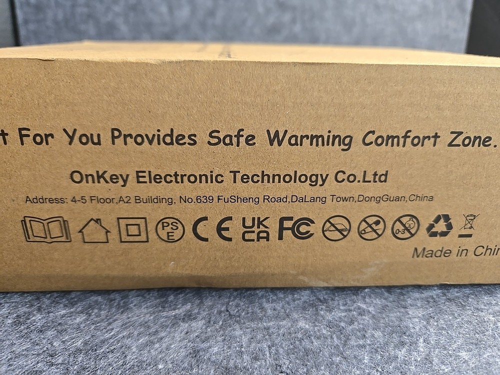 Weighted Heating Pad Electric Soft Microfiber Blue Intelligent Temp Control