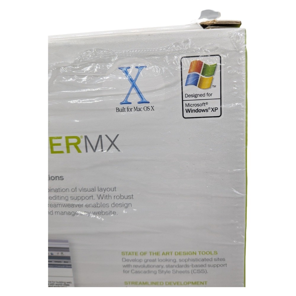 Macromedia Dreamweaver MX 2004 Web Design Software PC Mac New Sealed Retail Box