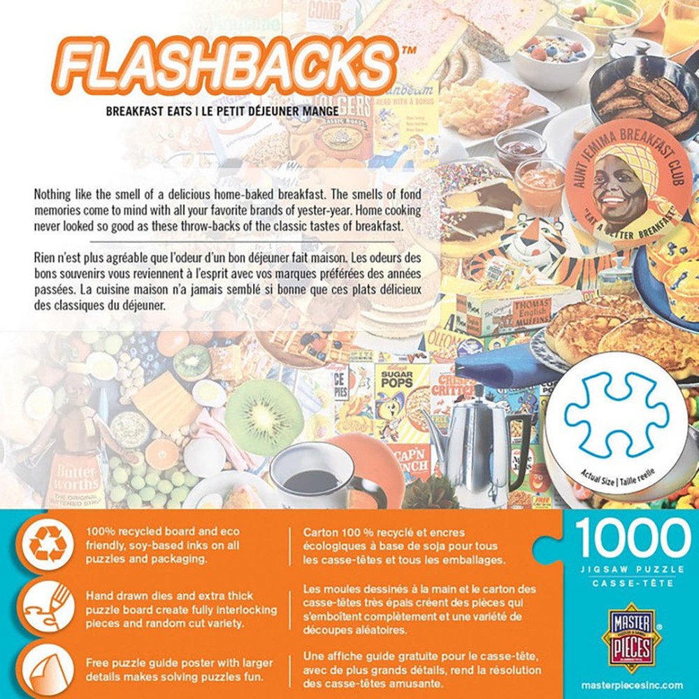 Masterpieces 1000 Piece Flashbacks Breakfast Eats Jigsaw Puzzle, Kids & Adults