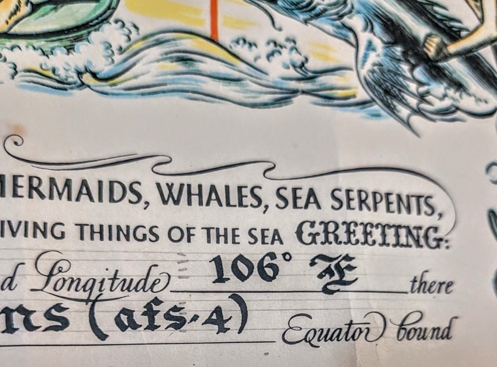 Vintage US Navy Certificate