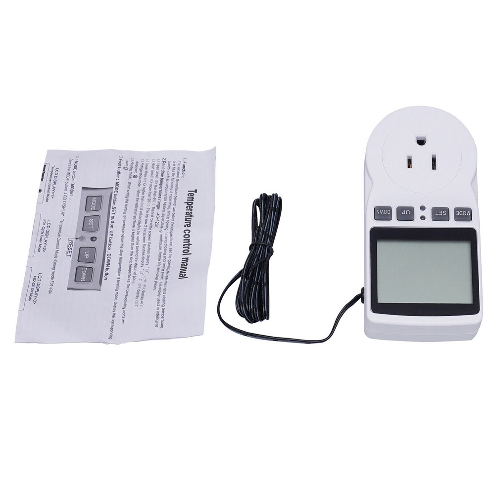 Digital Temperature Controller thermostat temp control Outlet Heater AC100-250V